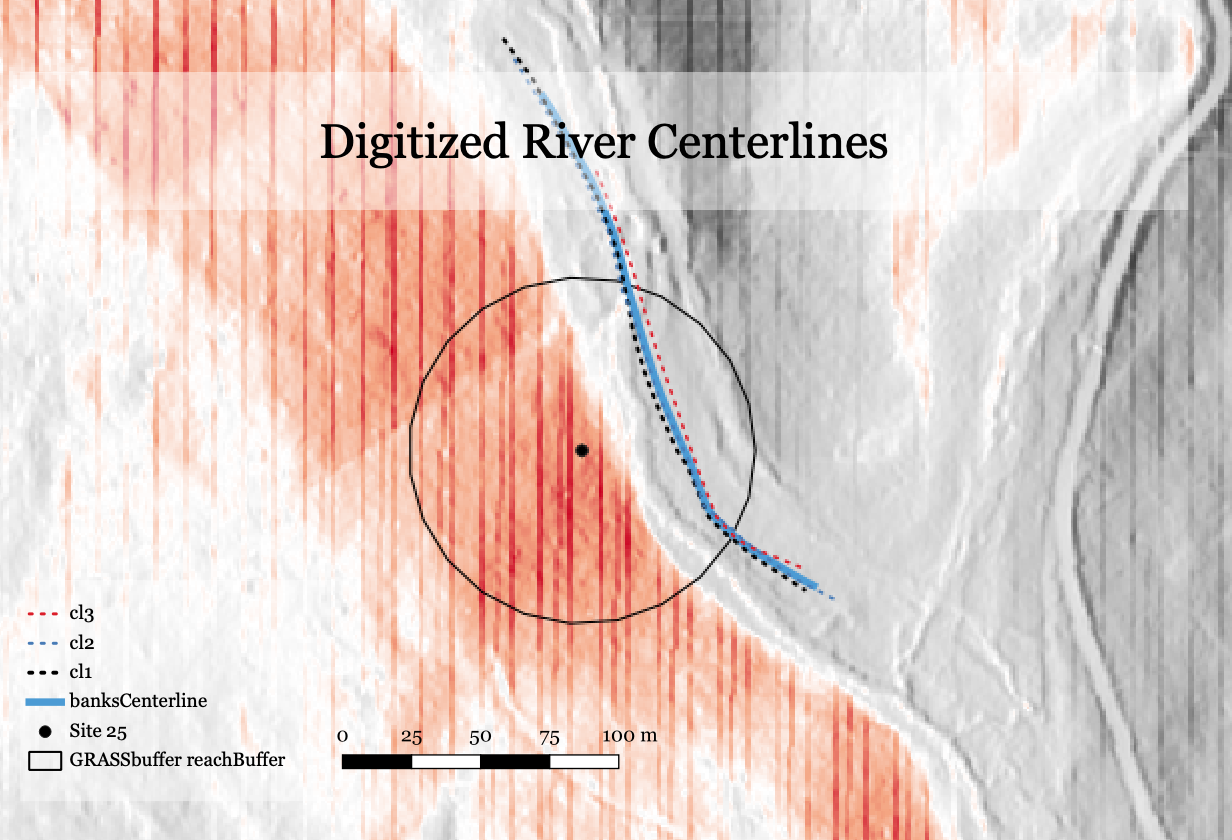 John Day Watershed Study Site 25 Digitized River Centerlines